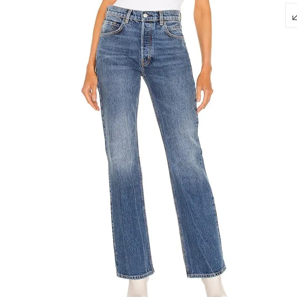 Free People X We The Free French Girl Slight Flare Button Fly denim jeans sz 26
